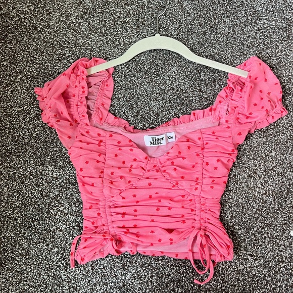 Tiger Mist Pink and red Top - Picture 1 of 1
